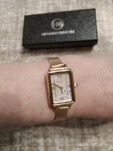 Relojes de malla de acero inoxidable con diamantes de imitación para mujer, esfera de nácar rectangular, Retro, Japón