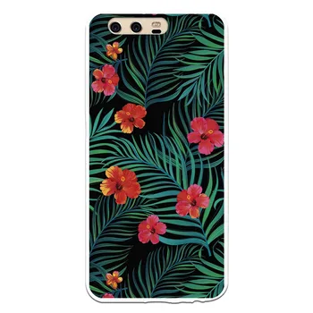 

Stand case costume drawing Flowers WP029 for Huawei P10