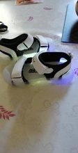 Disney-sandalias de Mickey para niños y niñas, zapatos deportivos luminosos con luz Led, para verano