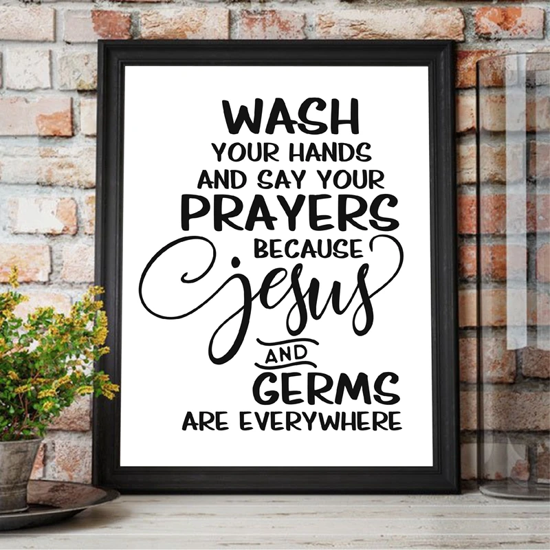 Jesus And Germs Are Everywhere Sign