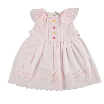

ebebek BabyZ Summer Baby Girl Button Detail Short Sleeve Crew-Neck Dress