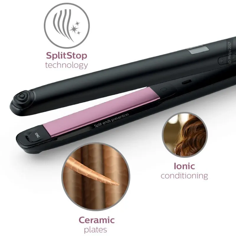 Philips-alisador de pelo profesional, color negro, BHS675/00 - AliExpress  Belleza y salud