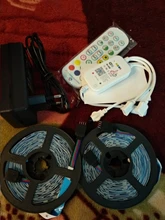 Tira de luces LED inteligente Tuya, con WiFi, RGB, 12V, 5050, funciona con Alexa, Google, Control remoto por voz, 30LED/m, cambio de Color