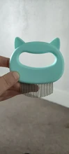 Peine de dientes seguro y suave, cepillo para masaje a mascotas, mango de En forma de concha bonito, masaje para mascotas, peines para perros y gatos, elimina pelos sueltos
