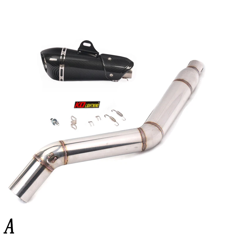 Escape Motorcycle Exhaust Mid Connect Pipe And 51mm Muffler Stainless Steel Exhaust System For Aprilia GPR125 150 - Image 2