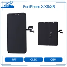 Для iPhone X XR XS OEM lcd сенсорный экран гибкие OLED Super AMOLED дисплей дигитайзер сборка запасные части черный и белый