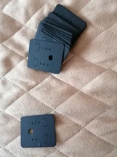 50 Uds 3,8x4,8 cm pendiente pantalla Tarjeta de pendiente arete titular en blanco etiquetas de papel Kraft para DIY pendientes de gota largos tarjeta para presentación de joyas