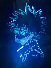Led-Light 3d-Lamp Bedroom Decor Gift Manga Acrylic Academia Cool Dabi Anime Colorful
