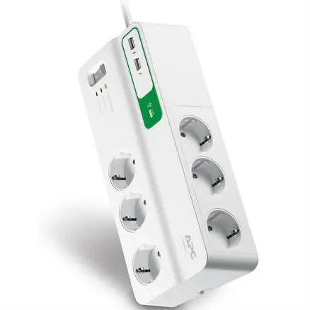Сетевой фильтр APC PM6U RS Essential SurgeArrest 6 розеток 5V 2.4A 2 port USB charger|Электротовары| |