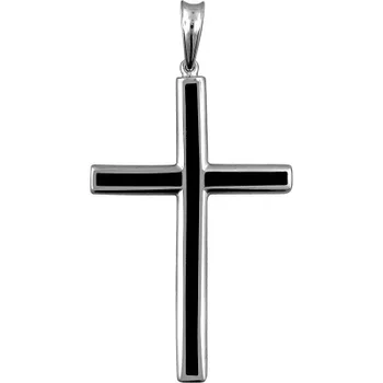 

Esthete cross with onyx from silver