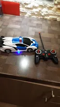 Robot de transformación en coche de radiocontrol para niños, Juguete de robot transformable en vehículo de control remoto, regalo para niños