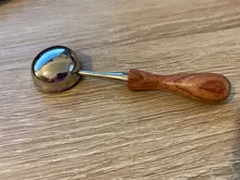 Cuchara de cera de lacre Anti-caliente mango de madera Retro cera estampado cucharas tarjetas de invitación sellos decorativos artesanía