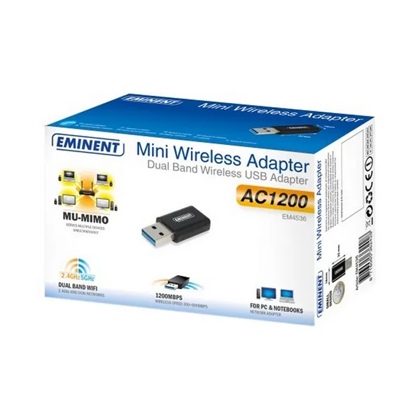 Сетевая карта Wi-Fi EM4536 5 ГГц 900 Мбит/с черный