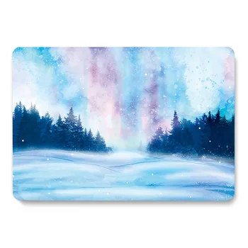 

Watercolor winter scenery Pattern Laptop Case For Apple MacBook Retina Air 11.6 12 13.3 New Pro 15.4 16 inch Cover shell