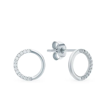 

Silver earrings with cubic zirconia sunlight sample 925