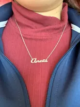 Sipuris, Collar personalizado con nombre, collares de acero inoxidable de Color acero para mujer, joyería personalizada para hombre, regalo de novia