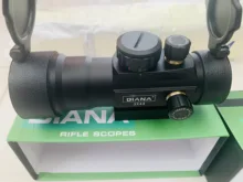 DIANA-Mira telescópica para rifle de caza, visor óptico táctico con punto verde y rojo ajustado a carril con alcance 2x40, 3x42, 3x44, 1x40 para 11/20mm