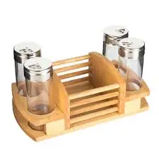 

Set of 4 Spices with Beech Wood Stand