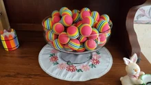 10 Uds EVA colorido pelota juguete para gato juguetes interactivos para gatos jugar a masticar juguete rasguño bola de espuma Natural suministros para entrenamiento de mascotas