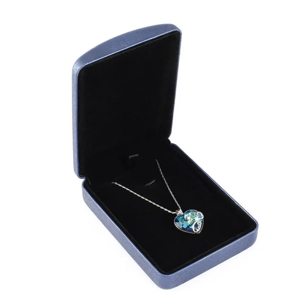 

Oblique Edge Rec PU Leather Necklaces Box Jewelry Display Storage Case Necklaces Organizer Box Packaging Box 75*100*30mm