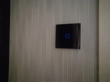 MiniTiger-Interruptor táctil de pared, estándar de la UE/Reino Unido, 1 entrada y 1 vía, Panel de interruptor de cristal blanco, 220-250V, solo función táctil