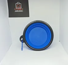 Taza plegable de viaje para alimentación de agua, contenedor portátil de comida para cachorros, para perros y gatos, bandeja de alimentación, 350ML