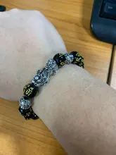 Pulsera de cuentas de obsidiana Feng Shui para mujer, brazalete de plata de Color Pixiu, encanto de unicornio, riqueza de la suerte, joyería a la moda, proverbios de palabra