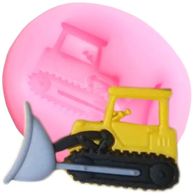 Bulldózer Szilikon Formák Daru Építési Teherautó Csokoládé Fondant Torta Díszítő Szerszámok Baba Party Cupcake Sütő Kiegészítők - Image 5