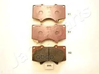 Pa-205af_колодки Дисковые Передние! Toyota Land Cruiser J12 4.0i/3.0d 03 Japanparts Pa205af Japanparts арт. PA205AF