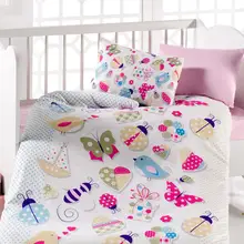 Комплект детской кроватки из хлопка | бабочка