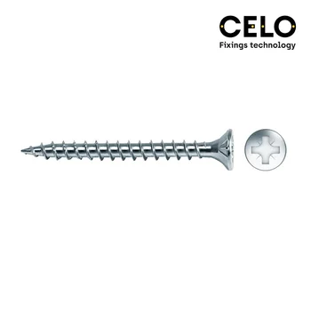 

BOX 1000UN WOOD SCREW COUNTERSUNK POZI DIN/REF VLOX 4X17 ZINC PLATED + LUBR. Sky