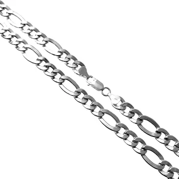 

Chain 925 Sterling silver m 50cm. Alternate 3x1 smooth socket width 7mm. Locking carabiner