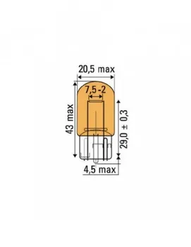 

JBM 52863 LAMP OBN WEDGE 21W 12V T20 AMBER