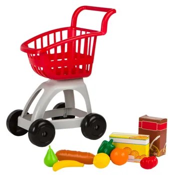 

Supermarket cart with accessories Red My Home Colors