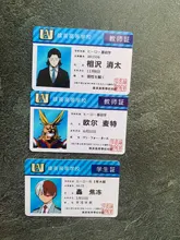 Periférico de animé My Hero Academia, tarjeta de identificación de estudiante de PVC, tarjeta de comida escolar