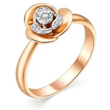 

Alcor ring with 7 diamonds in red gold