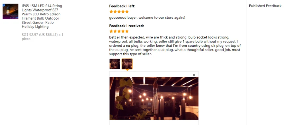 IP65 Kommerzielle Qualität 15M Party Lichter Outdoor S14 LED Lichterketten Für Terrasse Hinterhof Veranda Cafe Bar Weihnachten hochzeit Lichter – Detail 23