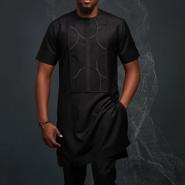 Mbam African Set Short Sleeve Two-piece Outfit Men - Image 2