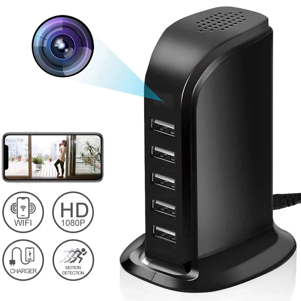Мини камера WIFI HD 1080P IP беспроводная безопасности USB настенное зарядное устройство