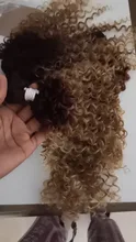Mágico Pelo Rizado Afro tejido de pelo sintético 16-20 pulgadas 7 unids/lote mechones con cierre encaje africano extensores de cabello para mujer