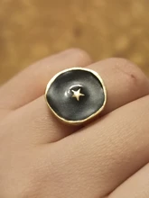 De moda de aleación de gota de aceite de amor Luna rayo anillos redondos dedo mujer anillos de joyería de mujer de boda regalos para fiesta