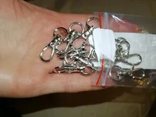 Hook Carabiner Key-Chain Bag-Parts--Accessories Buckle Lobster Metal Mini for 10pcs Rotatable