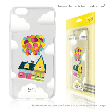 

FunnyTech®Silicone Case for LG G6 l big house balloons UP transparent