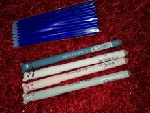 20 piezas bolígrafo borrable recargable 0,35mm azul/negro tinta magia bolígrafo borrable recargable estudiantes de escritura de regalo de pluma artículos de papelería para estudiantes