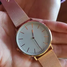 De Lujo reloj de oro rosa pulsera de las mujeres relojes de señoras de la marca reloj de cuarzo Casual mujer acero reloj de pulsera Montre Femme reloj