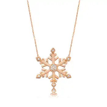 

925 sterling Silver Snowflake Lady Necklace