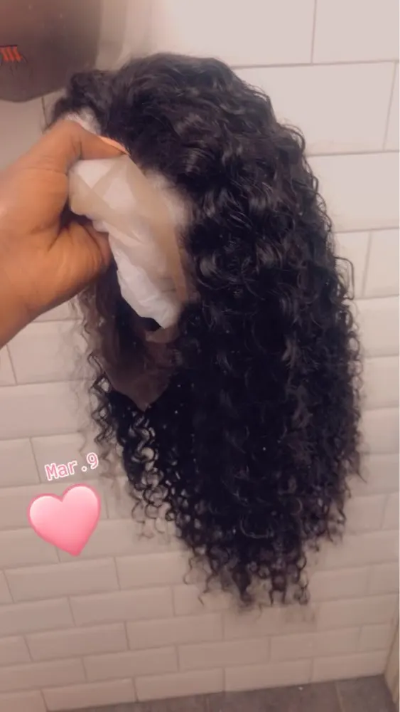 Brazilian Hair Curly HD Frontal Lace Human Hair Wig photo review