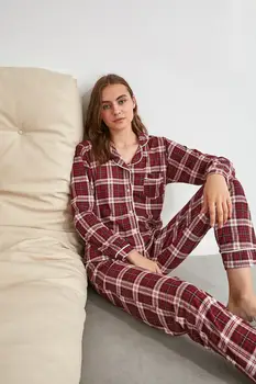 

Trendyol Plaid Knitted Pajamas Set THMAW21PT0421