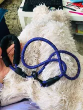 Correa de perro 1,5 m perro grande reflectante cuerda caminar Collar para perro grande fortalecer tracción arnés Nylon redonda medio perro cinturón