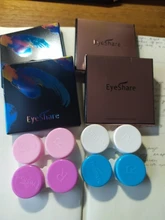 EYESHARE-1 par de lentes de contacto de malla blanca de gran diámetro, cosméticos para ojos de colores, lentes de contacto para Cosplay para Halloween